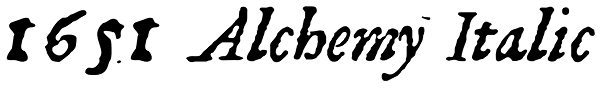 1651 Alchemy Italic Font