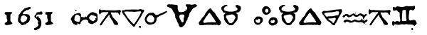 1651 Alchemy Symbols Font