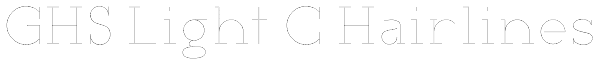 GHS Light C Hairlines Font