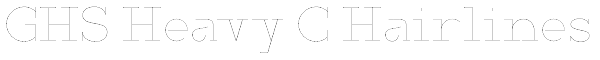GHS Heavy C Hairlines Font
