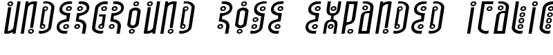 Underground Rose Expanded Italic Font