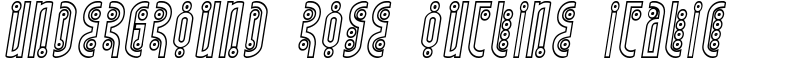 Underground Rose Outline Italic Font