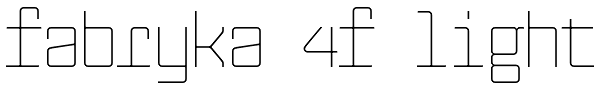 Fabryka 4F Light Font