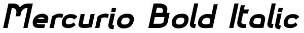 Mercurio Bold Italic Font