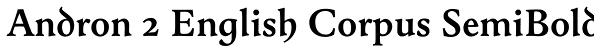 Andron 2 English Corpus SemiBold Font