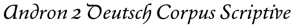 Andron 2 Deutsch Corpus Scriptive Font