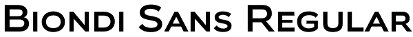 Biondi Sans Regular Font