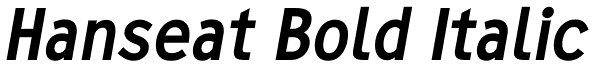 Hanseat Bold Italic Font