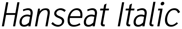 Hanseat Italic Font