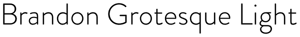 Brandon Grotesque Light Font