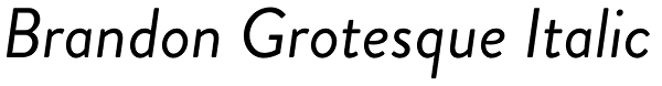 Brandon Grotesque Italic Font