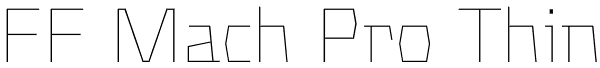 FF Mach Pro Thin Font