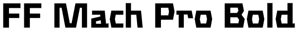 FF Mach Pro Bold Font