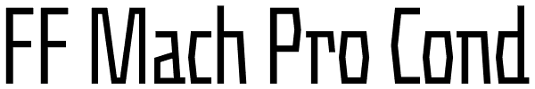 FF Mach Pro Cond Font
