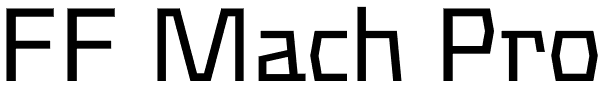 FF Mach Pro Font