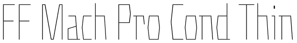 FF Mach Pro Cond Thin Font