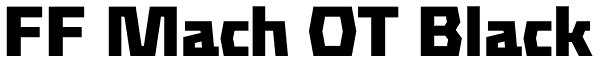 FF Mach OT Black Font