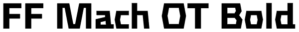 FF Mach OT Bold Font