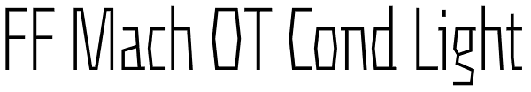 FF Mach OT Cond Light Font