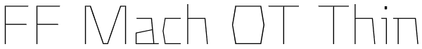 FF Mach OT Thin Font