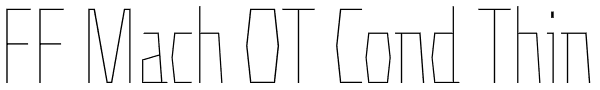 FF Mach OT Cond Thin Font