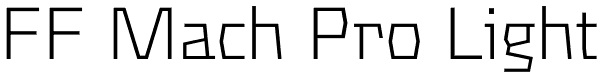 FF Mach Pro Light Font