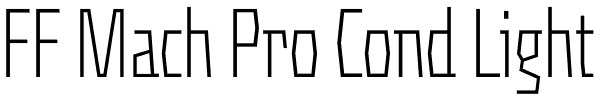 FF Mach Pro Cond Light Font