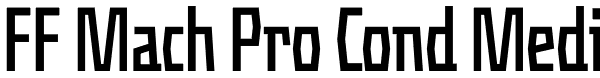 FF Mach Pro Cond Medi Font