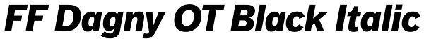 FF Dagny OT Black Italic Font