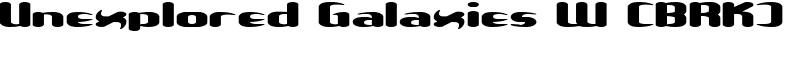 Unexplored Galaxies W (BRK) Font
