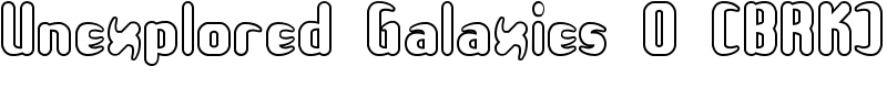 Unexplored Galaxies O (BRK) Font