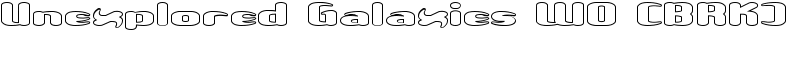 Unexplored Galaxies WO (BRK) Font