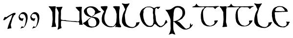 799 Insular Title Font