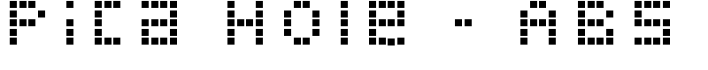 Pica Hole - ABS Font