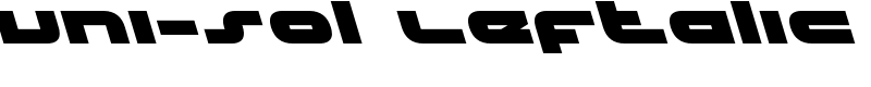 uni-sol Leftalic Font