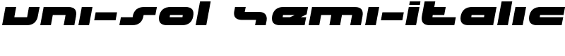 uni-sol Semi-Italic Font
