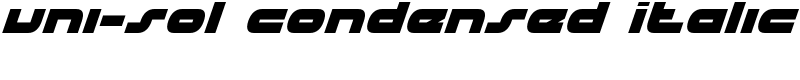 uni-sol Condensed Italic Font
