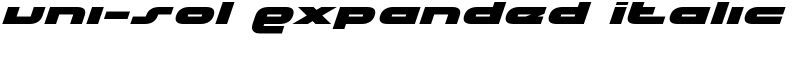 uni-sol Expanded Italic Font