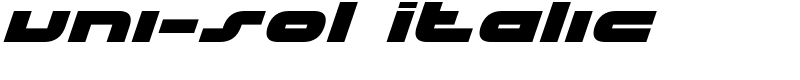 uni-sol Italic Font