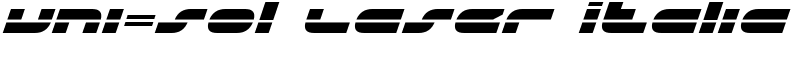 uni-sol Laser Italic Font