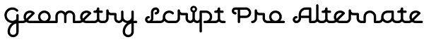 Geometry Script Pro Alternate Font