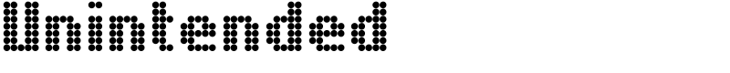 Unintended Font