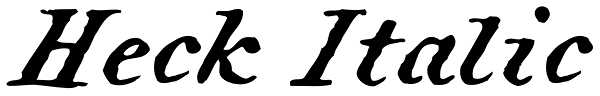 Heck Italic Font