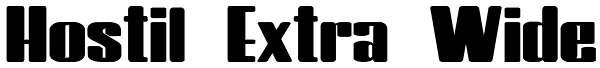 Hostil Extra Wide Font