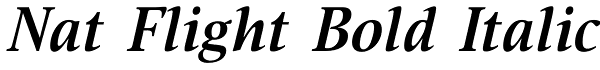 Nat Flight Bold Italic Font