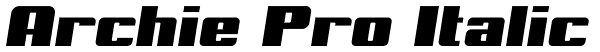 Archie Pro Italic Font