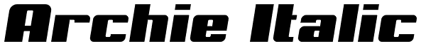 Archie Italic Font