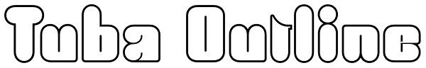 Tuba Outline Font