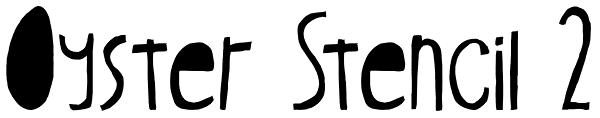 Oyster Stencil 2 Font