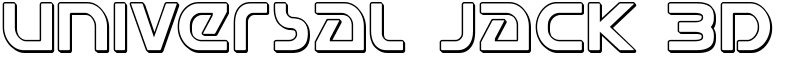 Universal Jack 3D Font